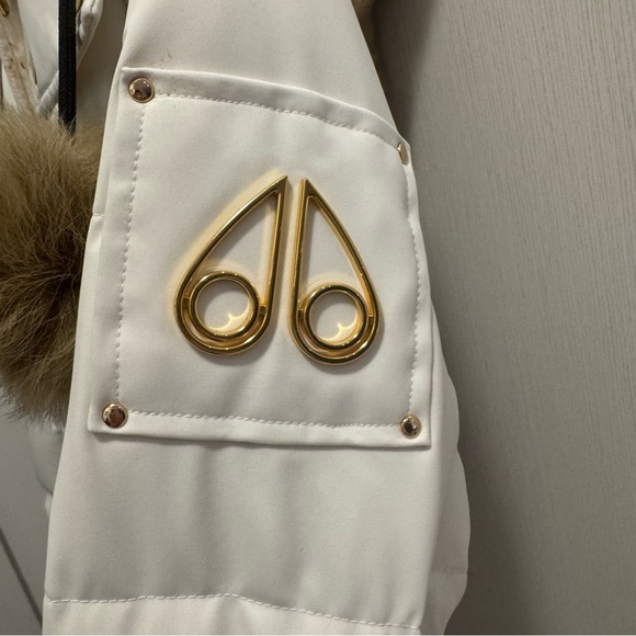 Moose Knuckles Gold Cambria shearling puffer coat - Picture 3 of 13